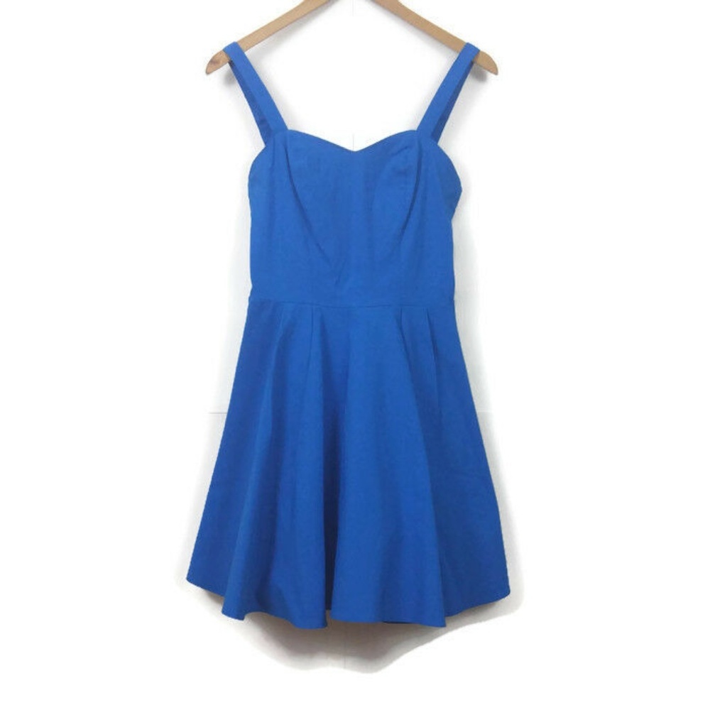 ASOS Dress Royal Blue Open Strap Back Skater 4